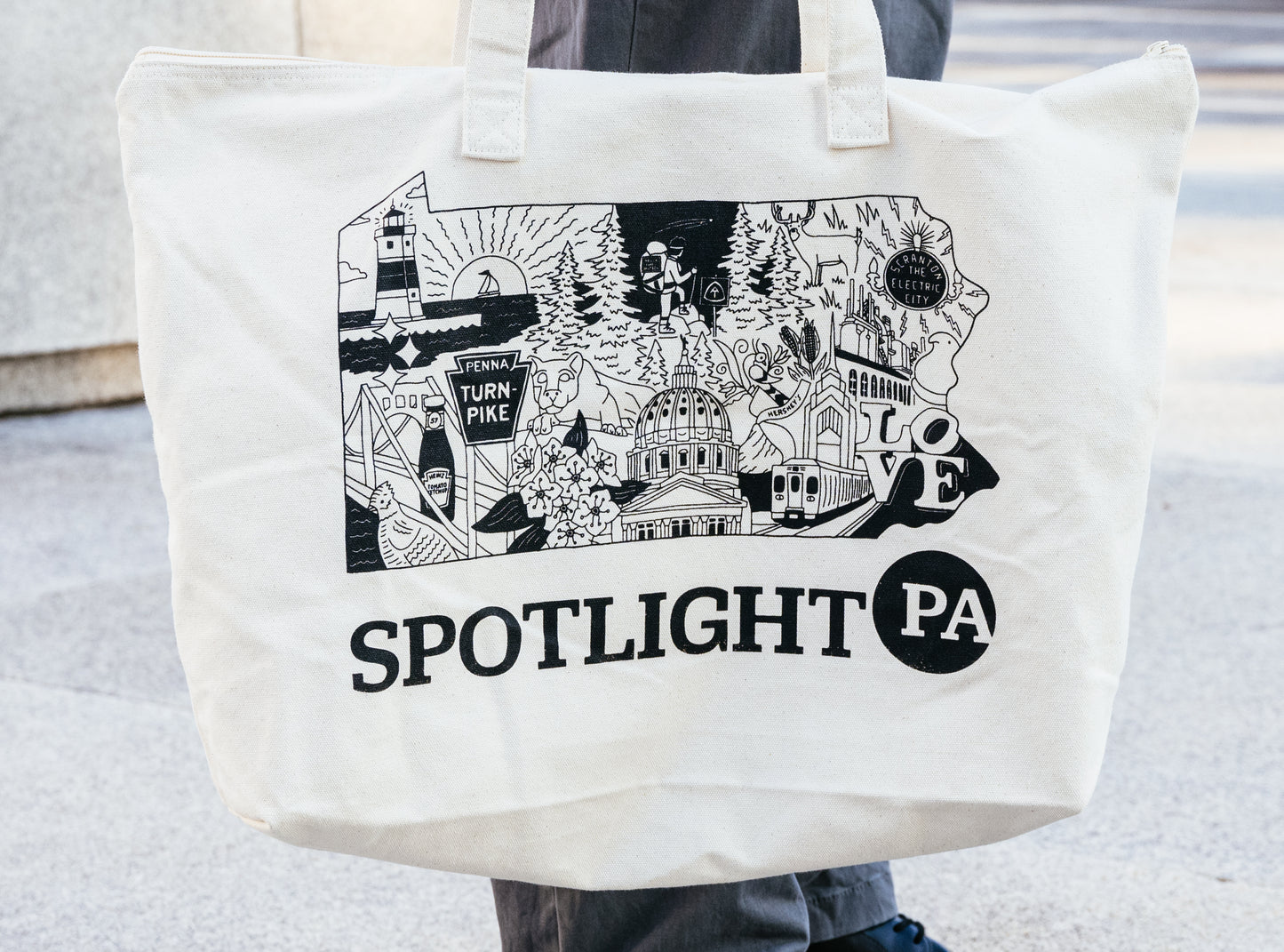PA Landmarks Art Tote Bag