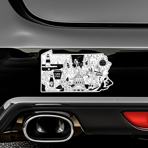NEW: Landmarks Art Bumper Sticker